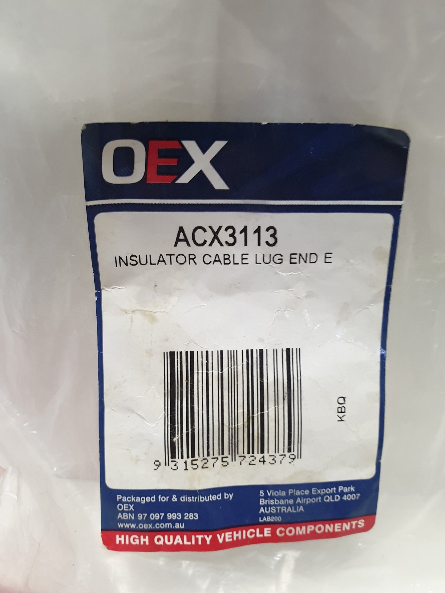 OEX Stud Terminal Insulator End Entry RED - ACX3113