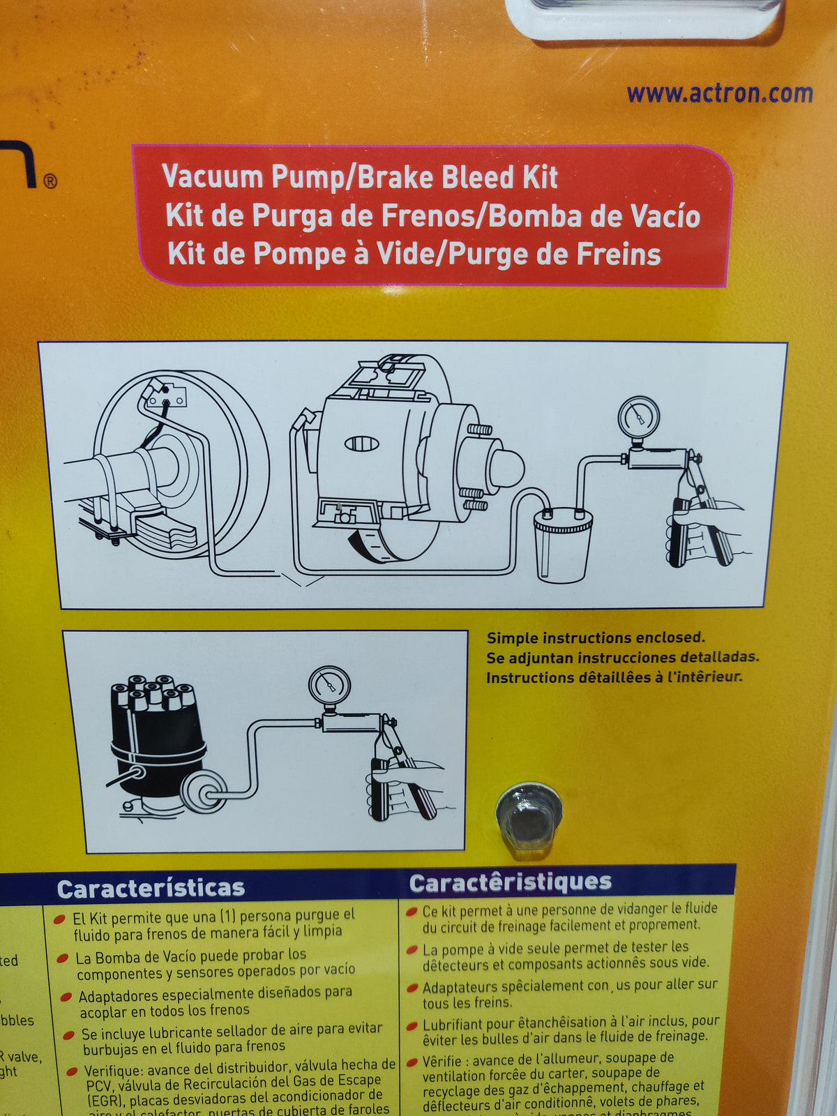 ACTRON CP7835 Vacuum Pump and Brake Bleed Kit