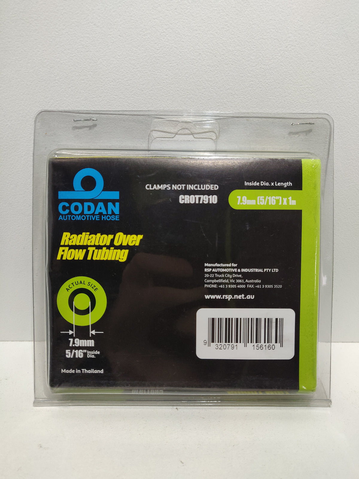Codan 8mm (5/16") Radiator Over Flow Tubing 1m Length