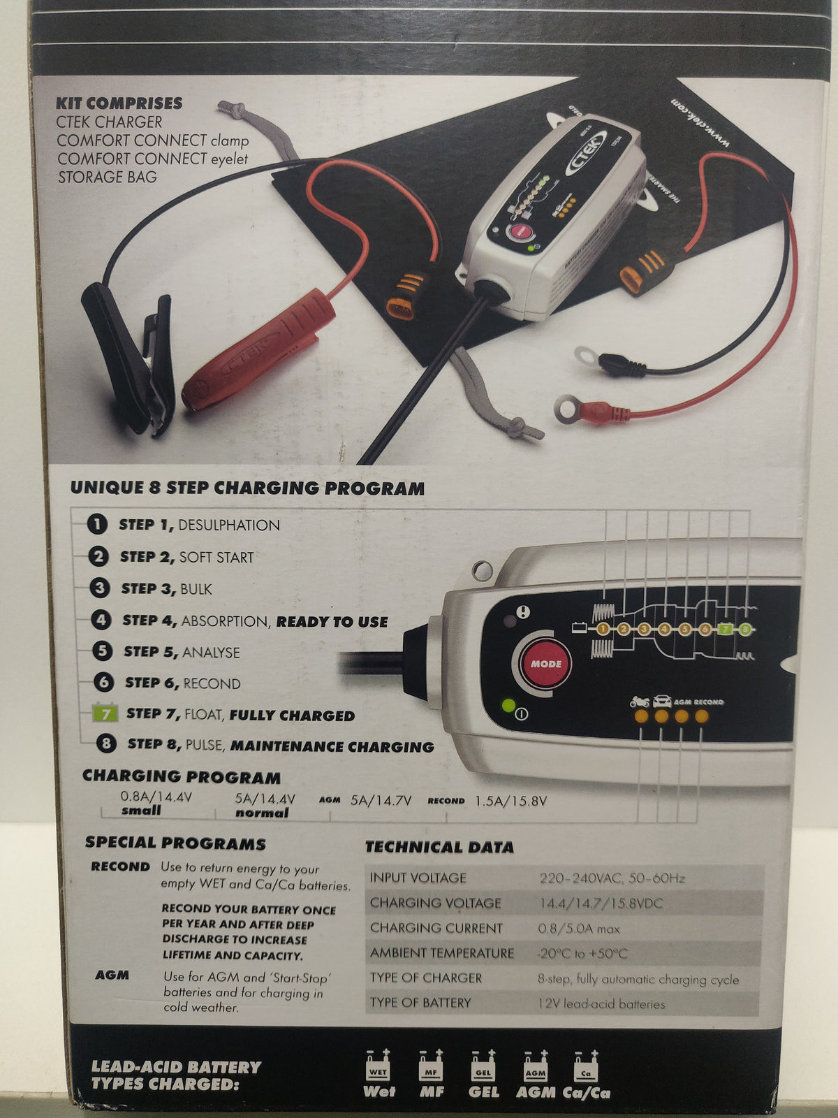 CTEK MXS 5.0 Battery Charger 56-987 5A 8 Stage