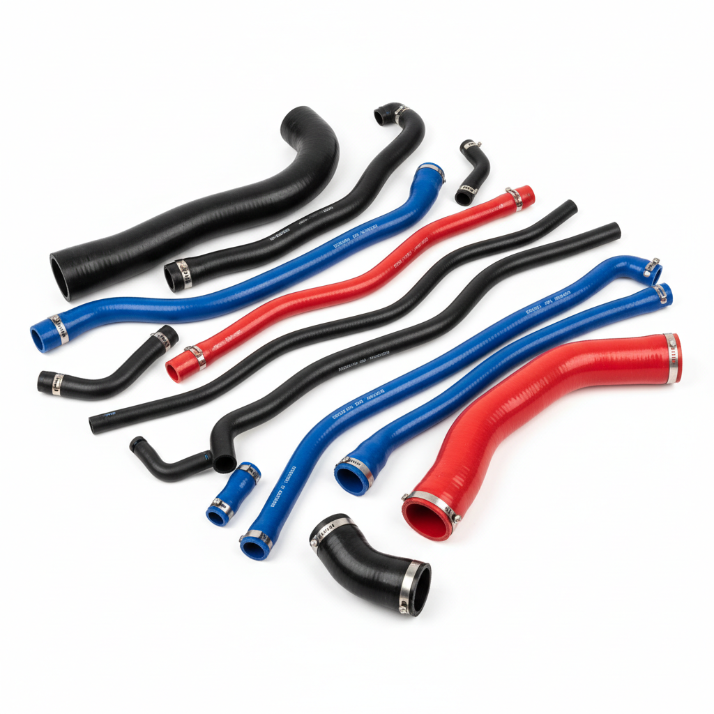 Engine turbo turbocharger intake intercooler hoses cold side hot side