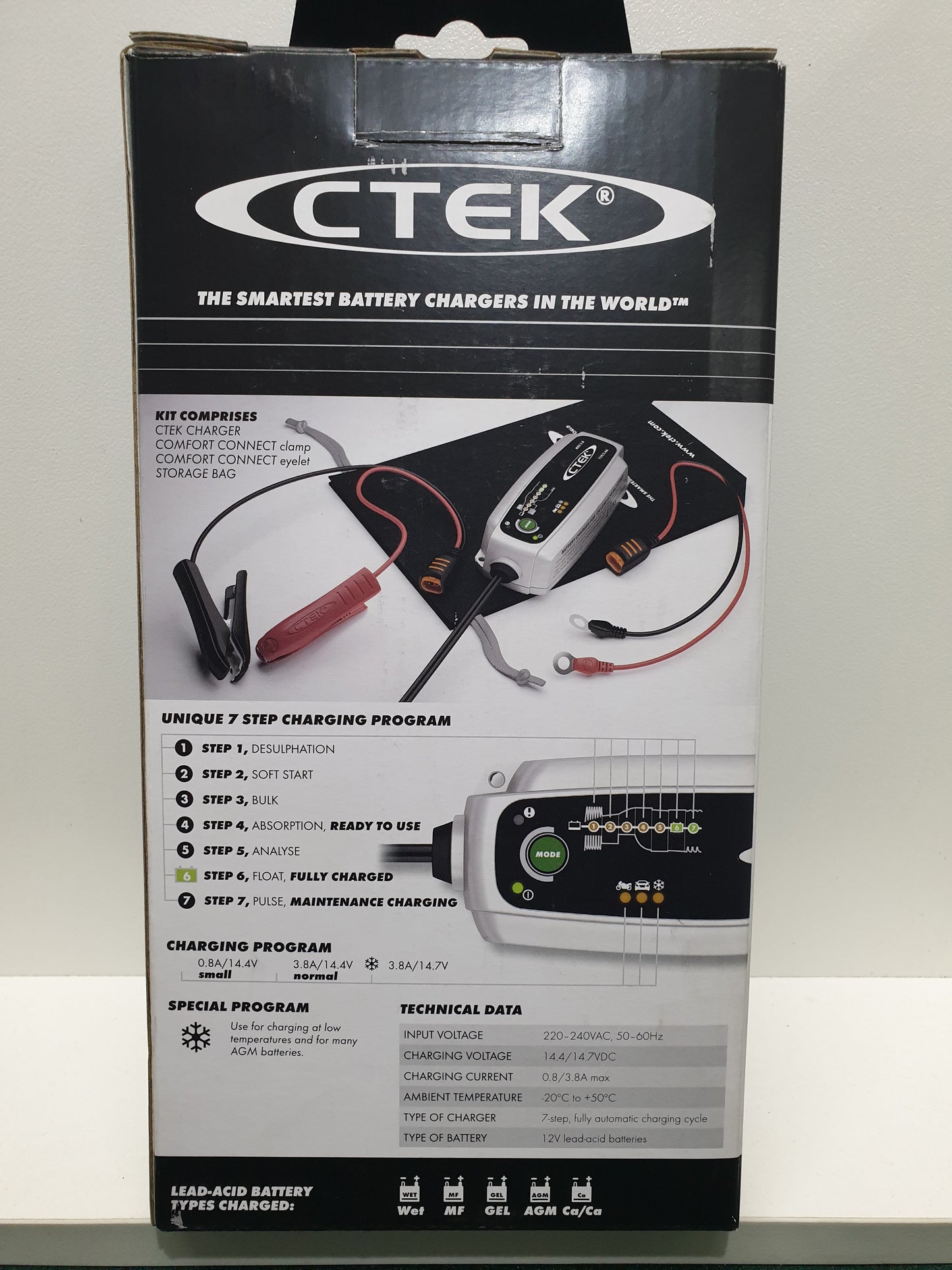 CTEK MXS 3.8 Battery Charger 12V 3.8A MXS3.8