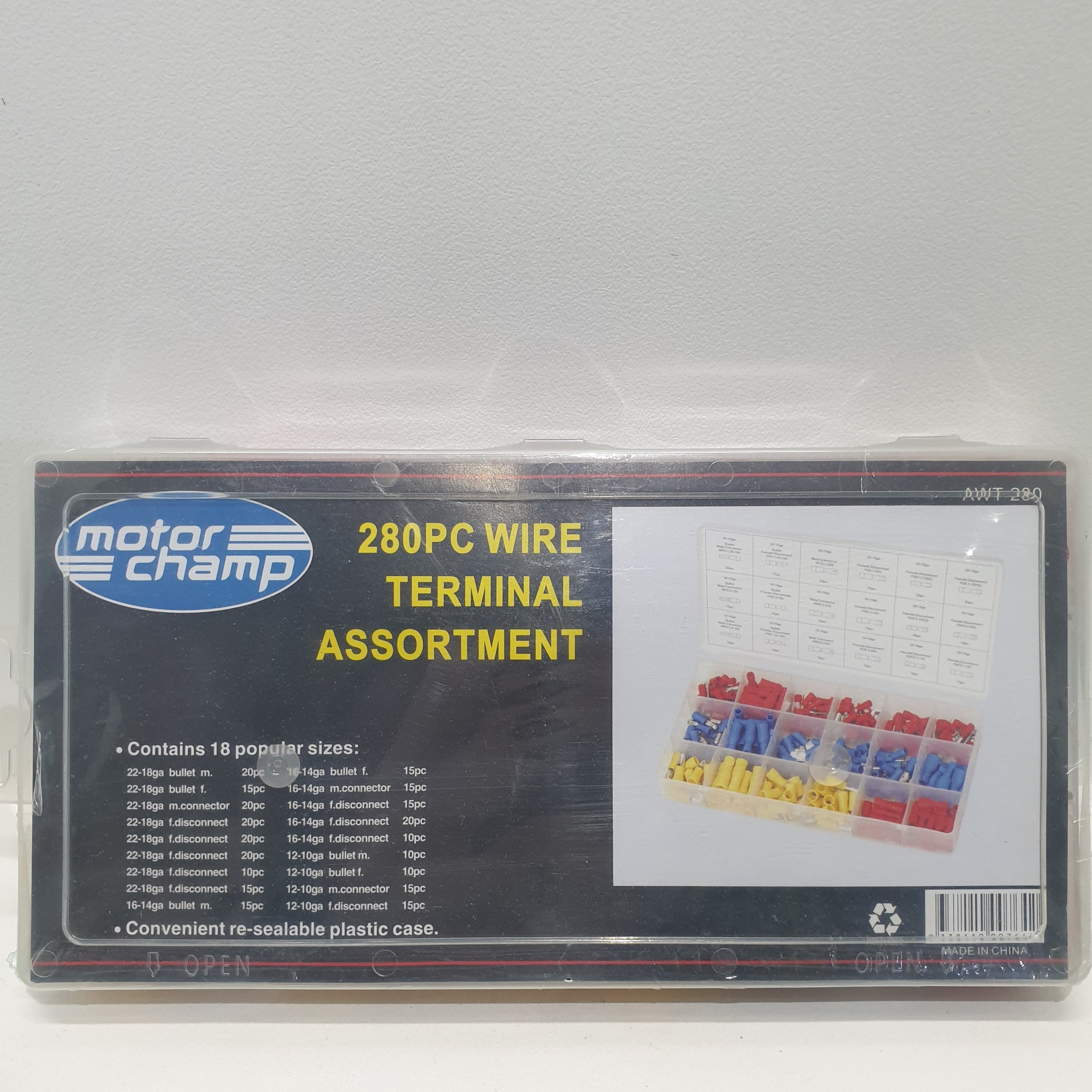 Motor Champ 280-Piece Wire Terminal Assortment Kit AWT-280 | 18 Types ...