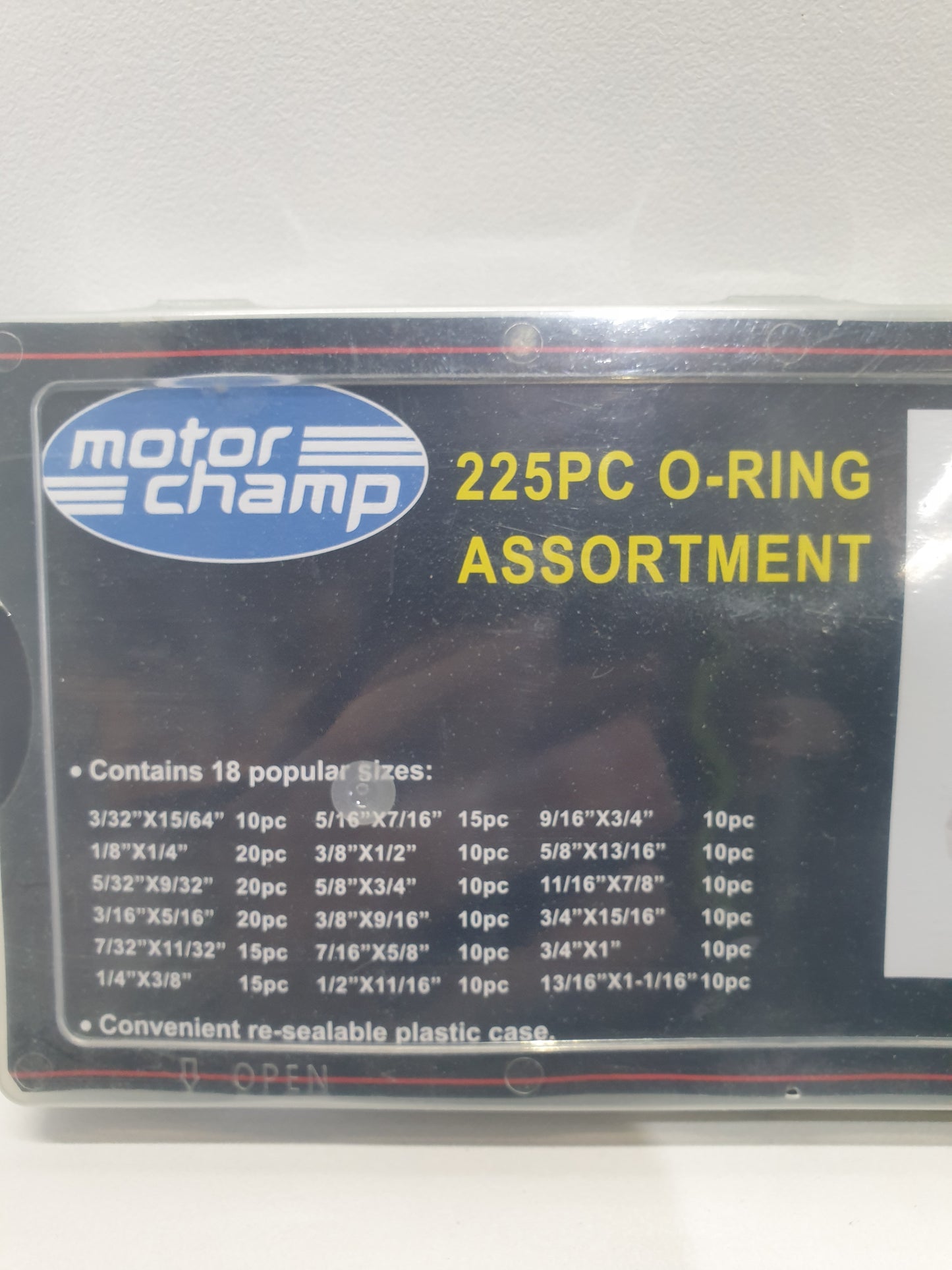 Motor Champ 225 Piece O-Ring Assortment Grab Kit SAE