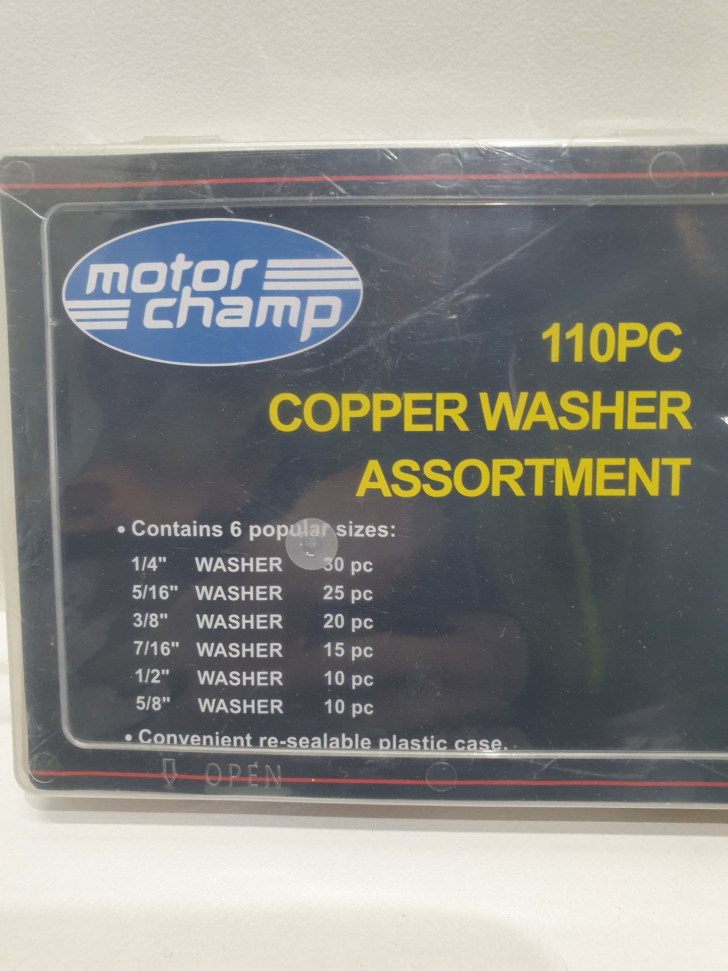 Motor Champ 110 Piece Copper Washer Assortment Grab Kit Imperial SAE
