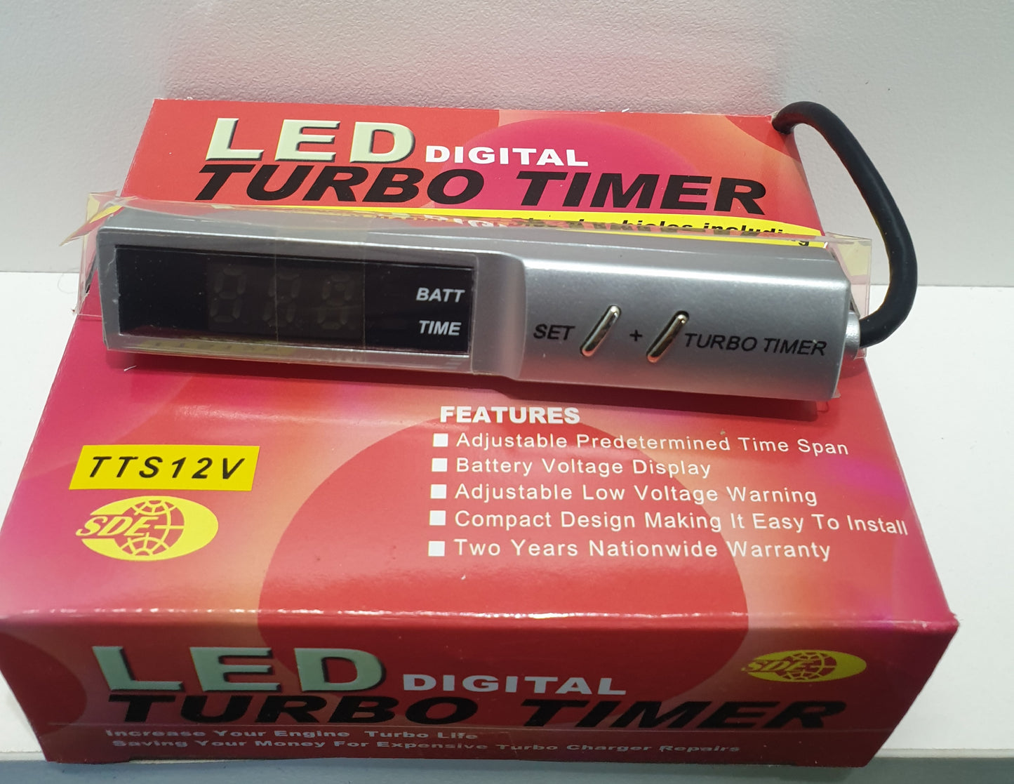 SDE LED Digital Turbo Timer Slimline TTS12V 12 Volts