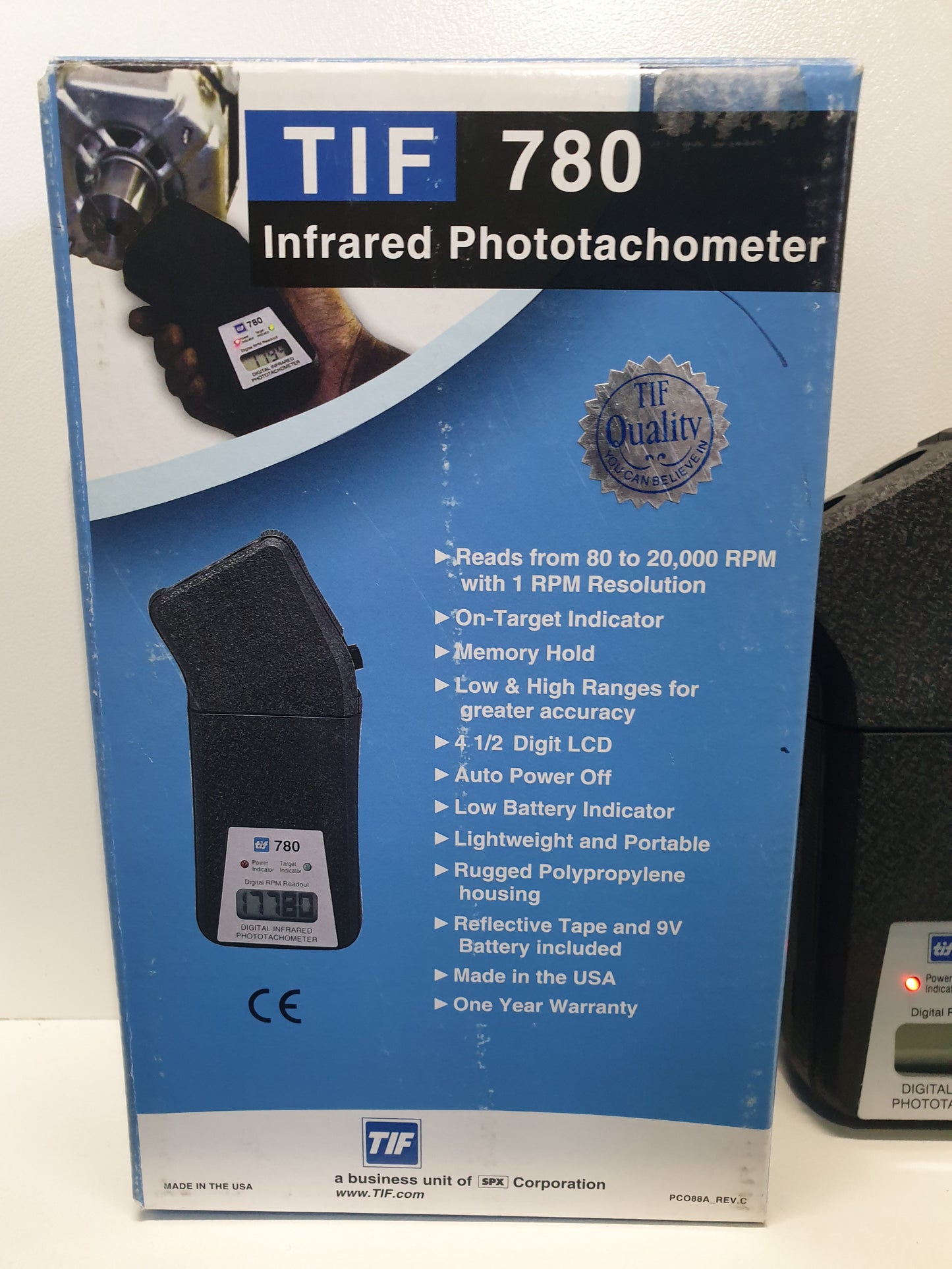 TIF 780 Digital Infrared Phototachometer by SPX with Leather Case in Box