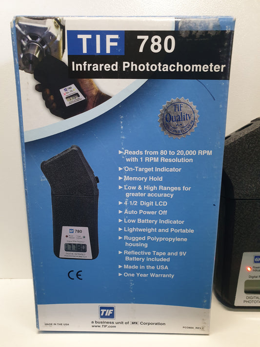 TIF 780 Digital Infrared Phototachometer by SPX with Leather Case in Box