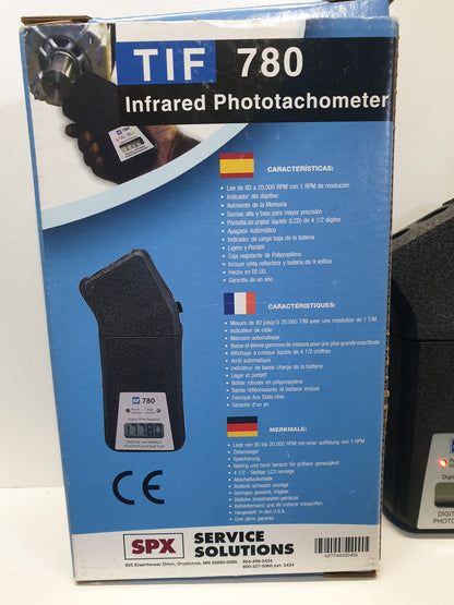 TIF 780 Digital Infrared Phototachometer by SPX with Leather Case in Box