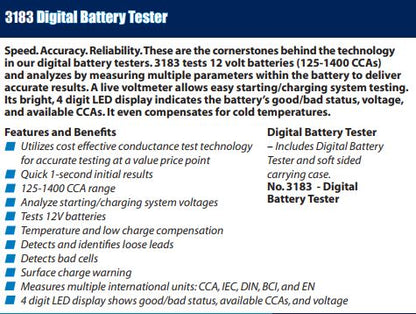 OTC 3183 Digital 12 Volt Battery Tester
