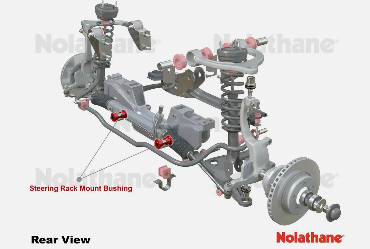 Nolathane 41104 Front Steering Rack and Pinion Mount Bushing Kit Ford Falcon Fairlane AU