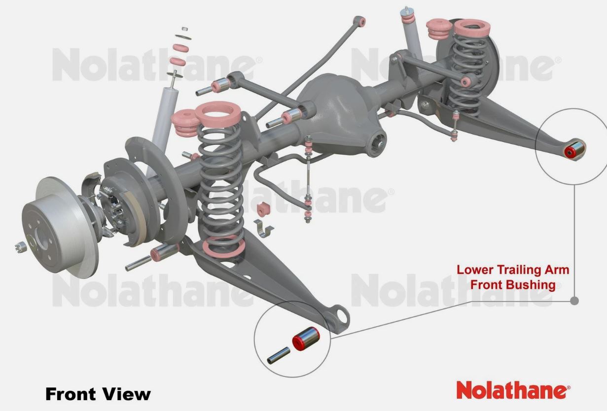 Nolathane Rear Control Arm Lower Front Bushes 46004 Holden VB VC VH VK VL VN VP VR VS