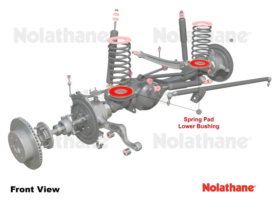 Nolathane 47330 bushing kit front coil spring lower trim packer 20mm Nissan Patrol GQ GU