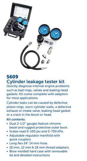 OTC 5609 Cylinder Leakage Leak Down Tester Kit