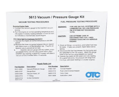 OTC 5613 Vacuum Pressure Gauge Kit
