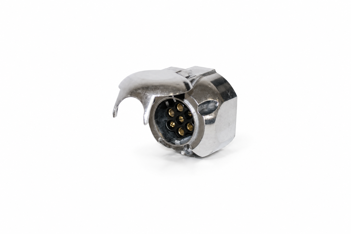 7 Pin Large Round Metal Trailer Accessory Socket TS-61 equivalent to Narva 82062BL