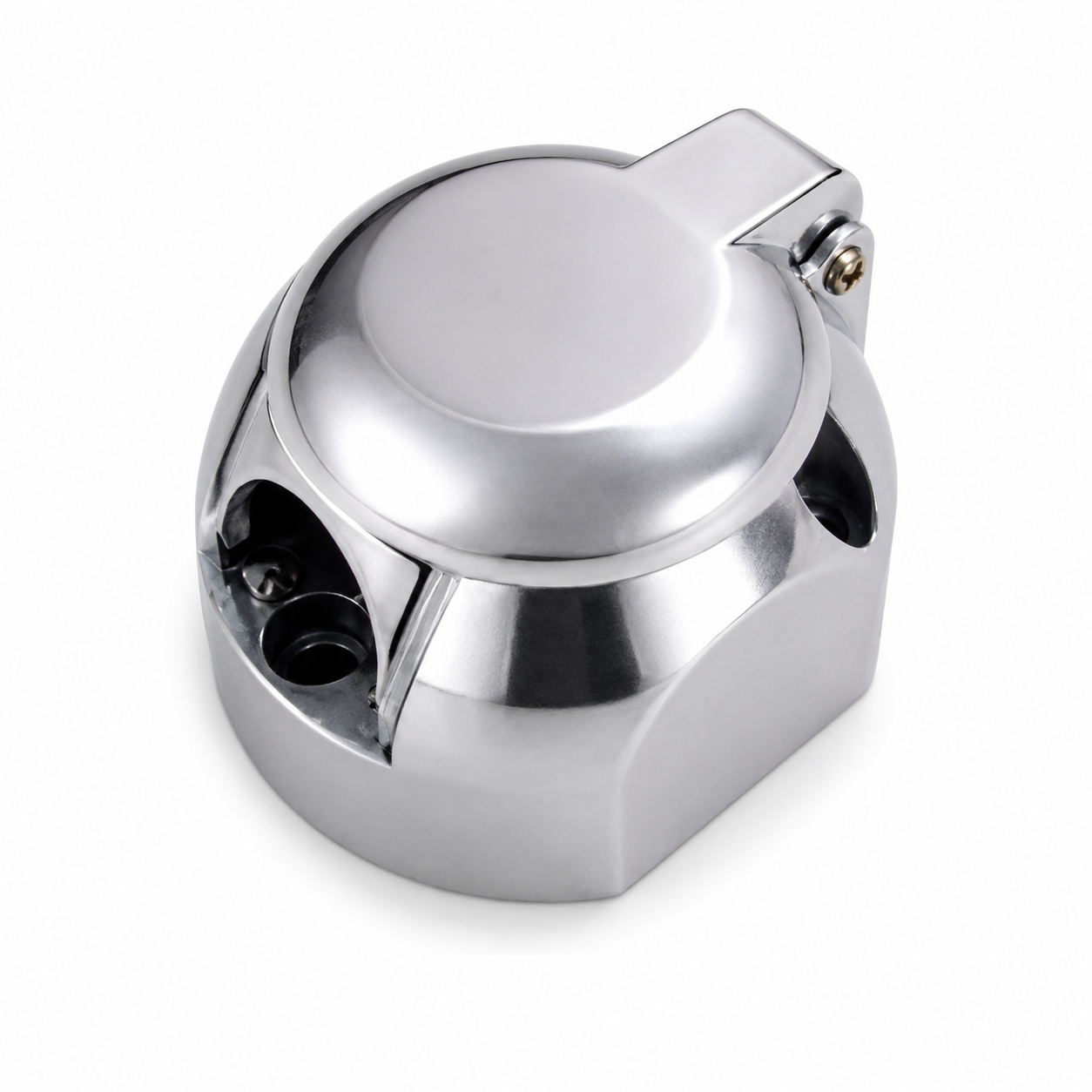 7 Pin Large Round Metal Trailer Accessory Socket TS-61 equivalent to Narva 82062BL
