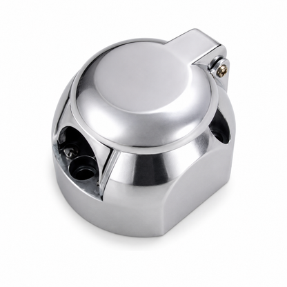 7 Pin Large Round Metal Trailer Accessory Socket TS-61 equivalent to Narva 82062BL