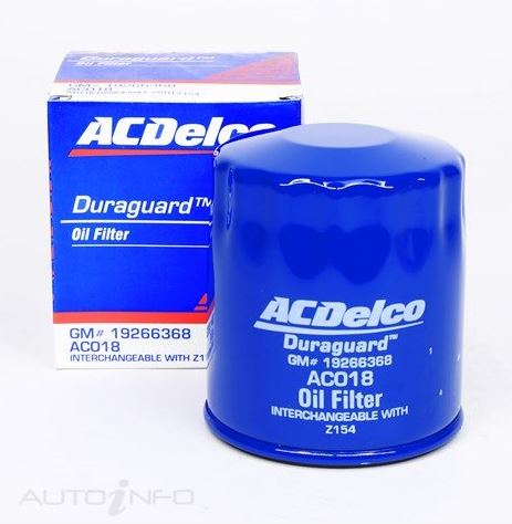 ACDelco Engine oil filter ACO18 equiv to RYCO Z154 For Holden Barina Commodore V6 V8