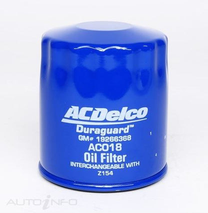 ACDelco Engine oil filter ACO18 equiv to RYCO Z154 For Holden Barina Commodore V6 V8