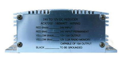 OEX Voltage Reducer 24V To 12V Switch Mode Single Circuit 15A With Memory wire for Radio ACX7202