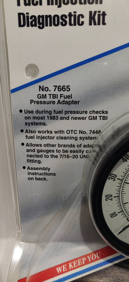 OTC SPX Fuel Injection Diagnostic Kit 7797 ( 7635A + 7665 ) GM TBI 0-100 PSI