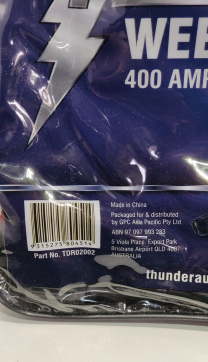 Thunder Jumper Leads 400A For 12V Thunder Weekender Battery Box TDR02002