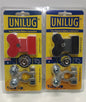 Unilug Two Up Dual Battery Distribution Terminals + Covers Red Black 4WD 12V