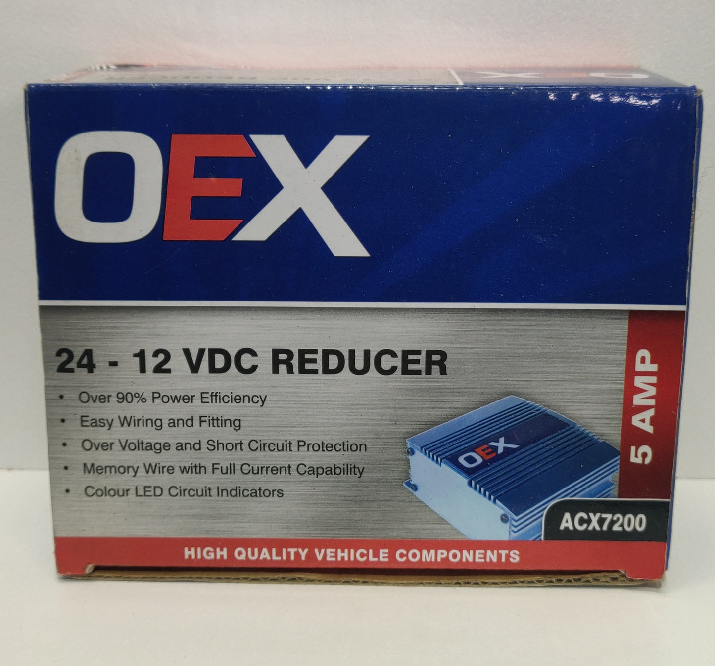 OEX Voltage Reducer 24V - 12V Switch Mode Single Circuit 5A With Memory wire for UHF Radio ACX7200