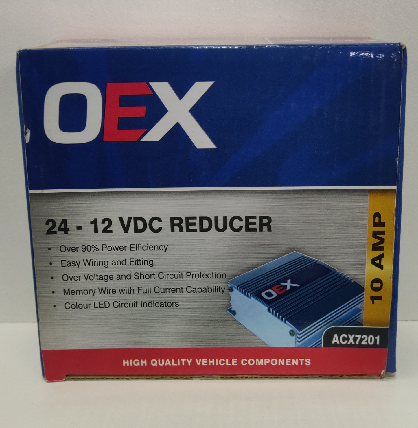 OEX Voltage Reducer 24V-12V Switch Mode Single Circuit 10A W/Memory Wire fits Radio ACX7201