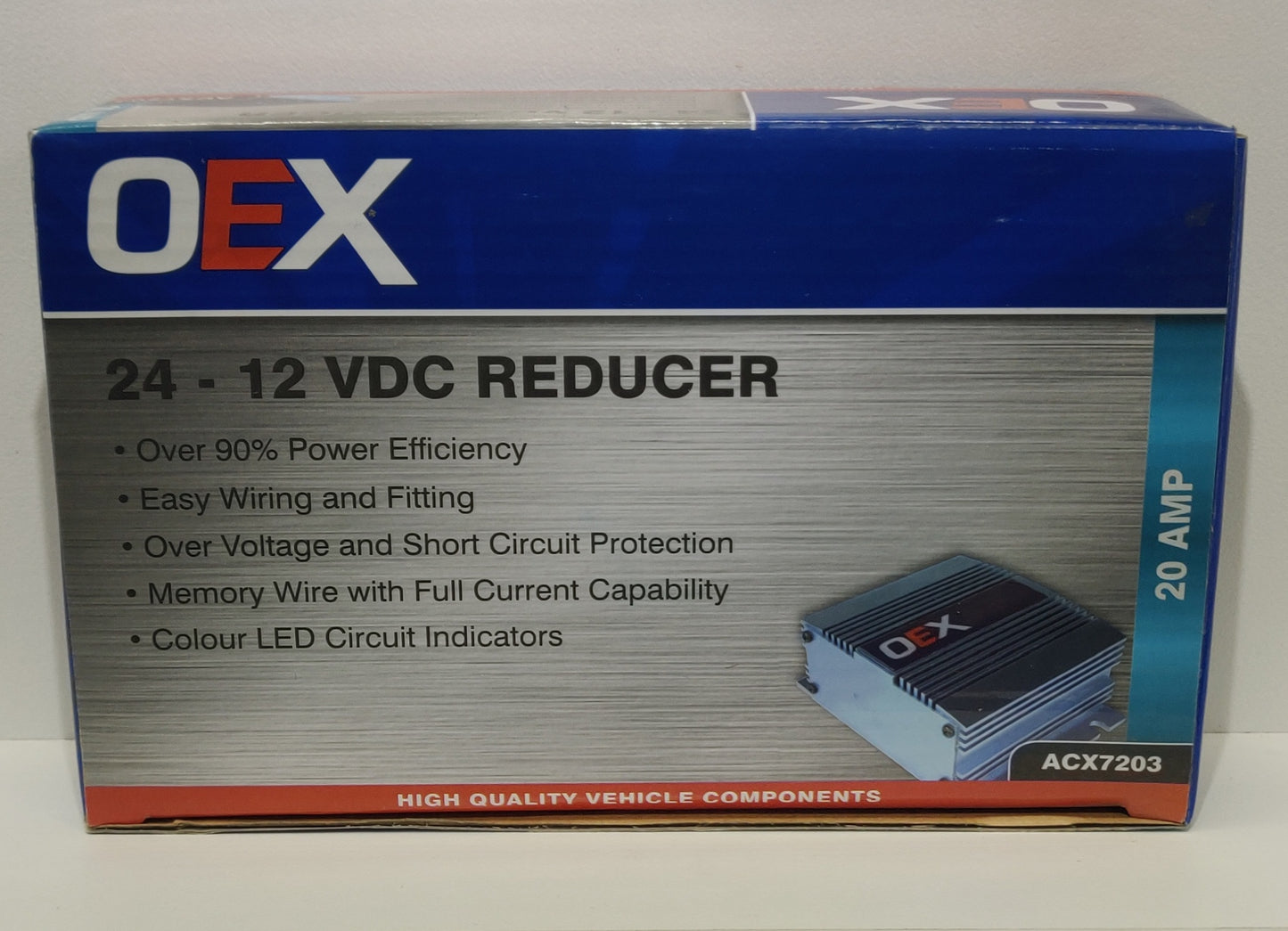 OEX Voltage Reducer 24V To 12V Switch Mode Single Circuit 20A With Memory wire for Radio ACX7203