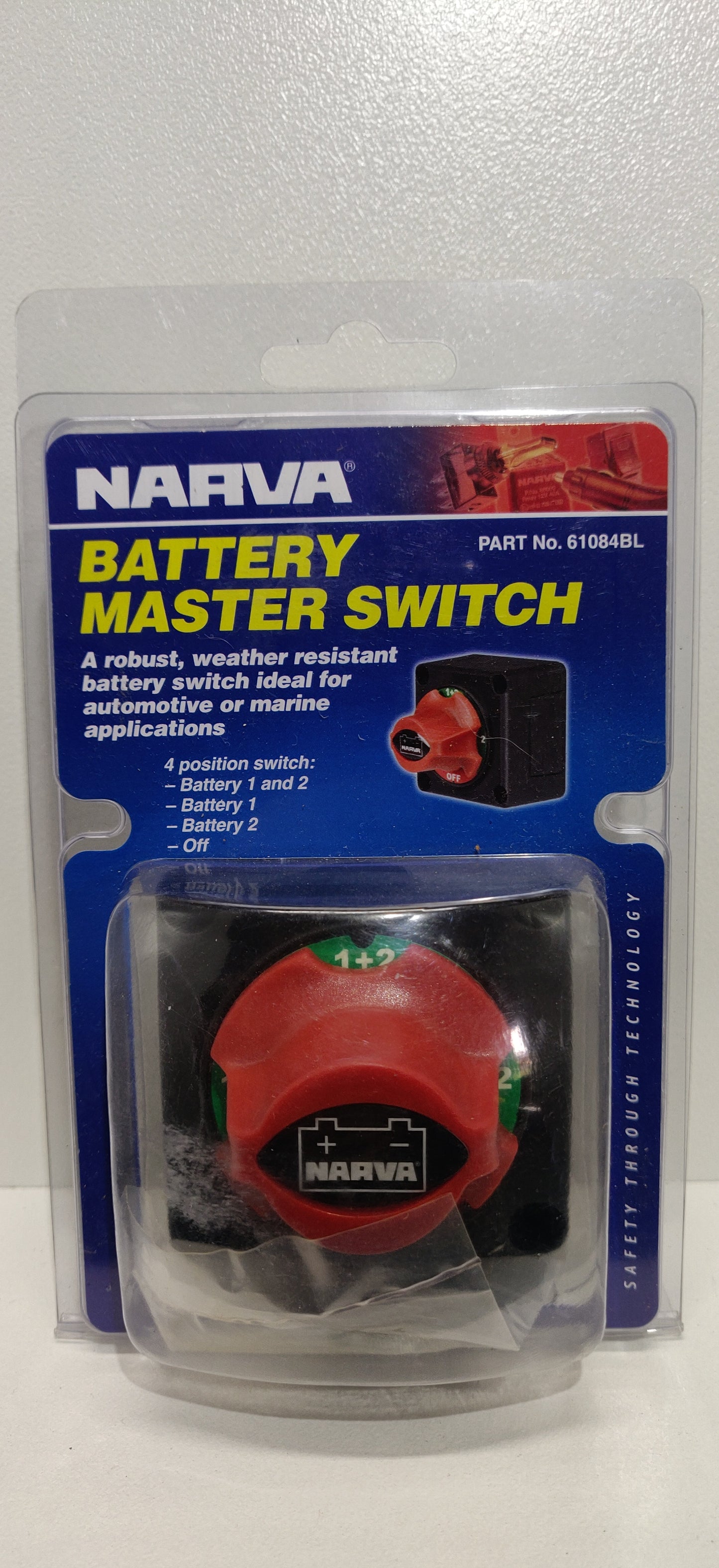 Narva Battery Master Rotary Switch Isolator System 4 Position Caravan Boat 61084BL