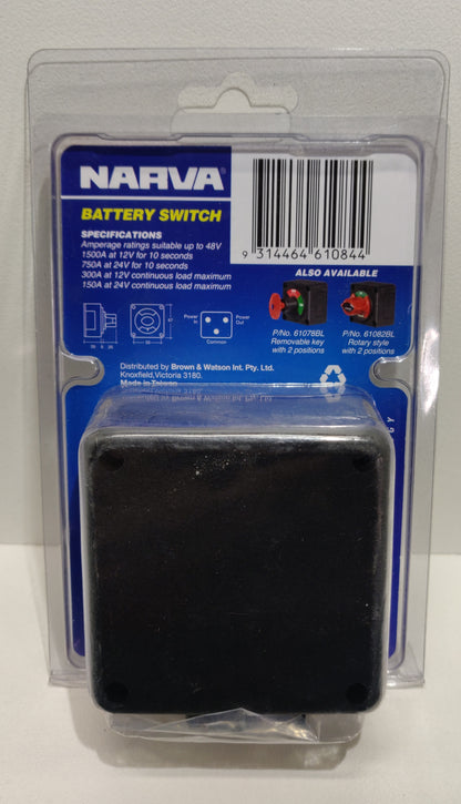 Narva Battery Master Rotary Switch Isolator System 4 Position Caravan Boat 61084BL