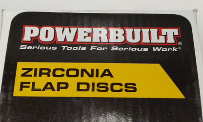 POWERBUILT Zirconia Flap Discs 100mm 115mm 125mm P40 P60 P80 P120