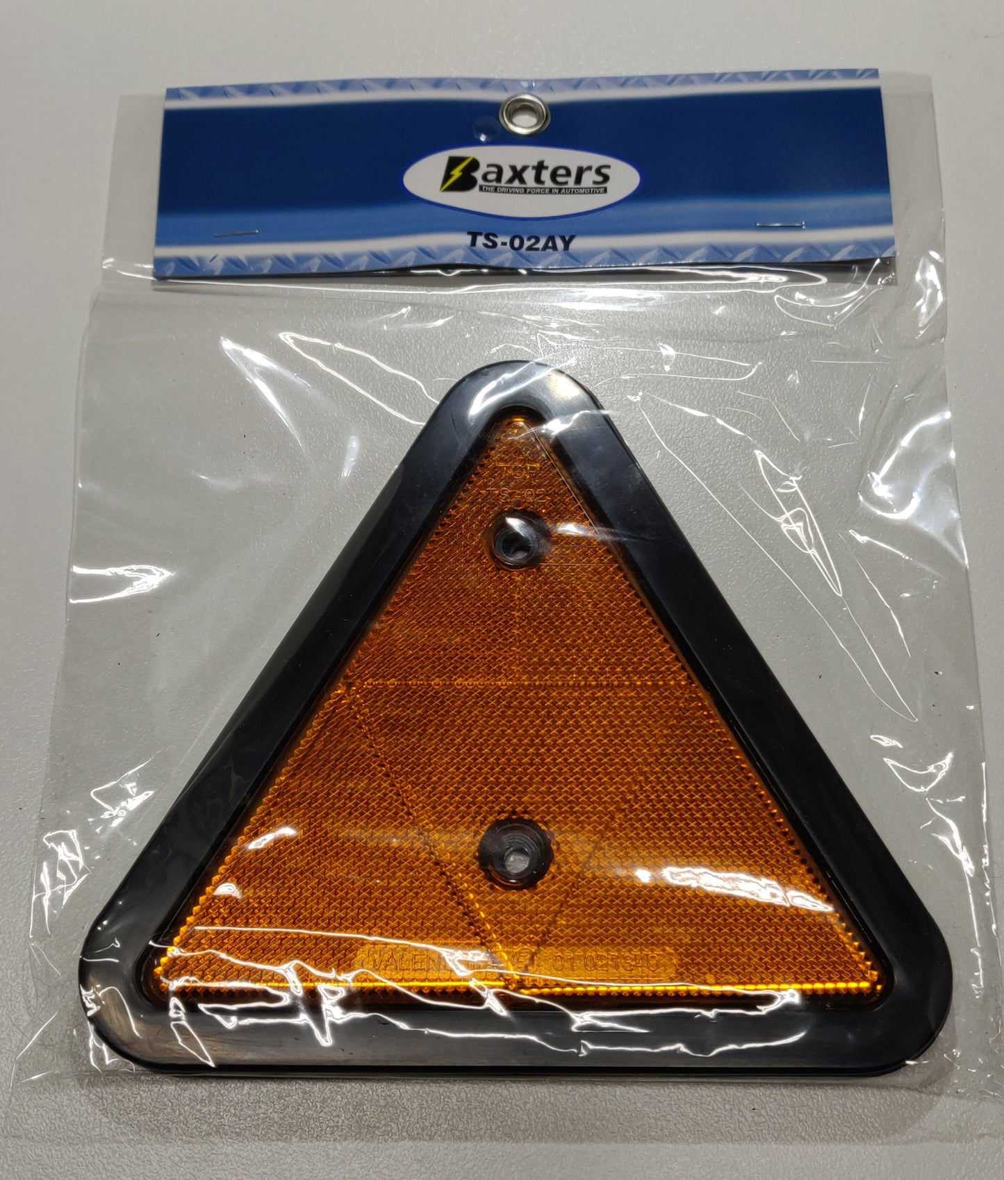 Amber Triangle Reflector 150mm Safety Warning for Truck Trailer TS-02AY