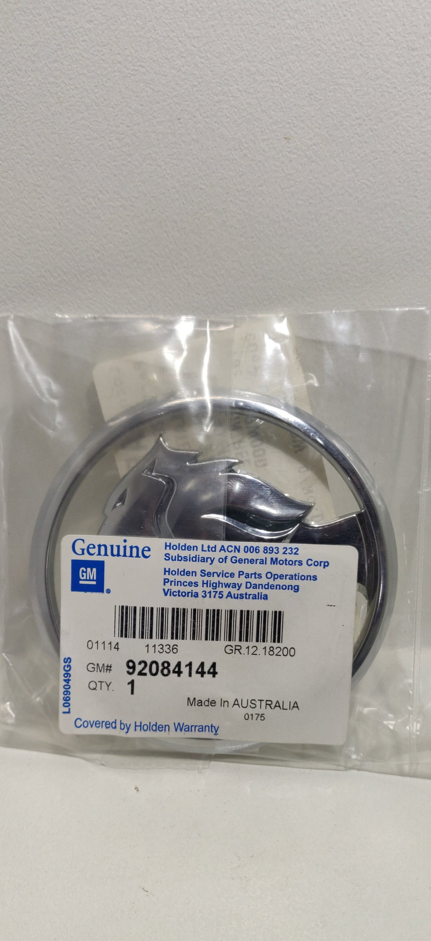 Holden GM Tailgate Lion Badge 92084144 – Ute / Crewman VY VZ
