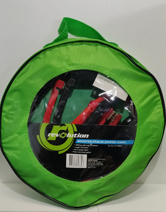 Revolution Booster Cables Jumper Leads 400A 3M surge protection 4X4 4WD Camping