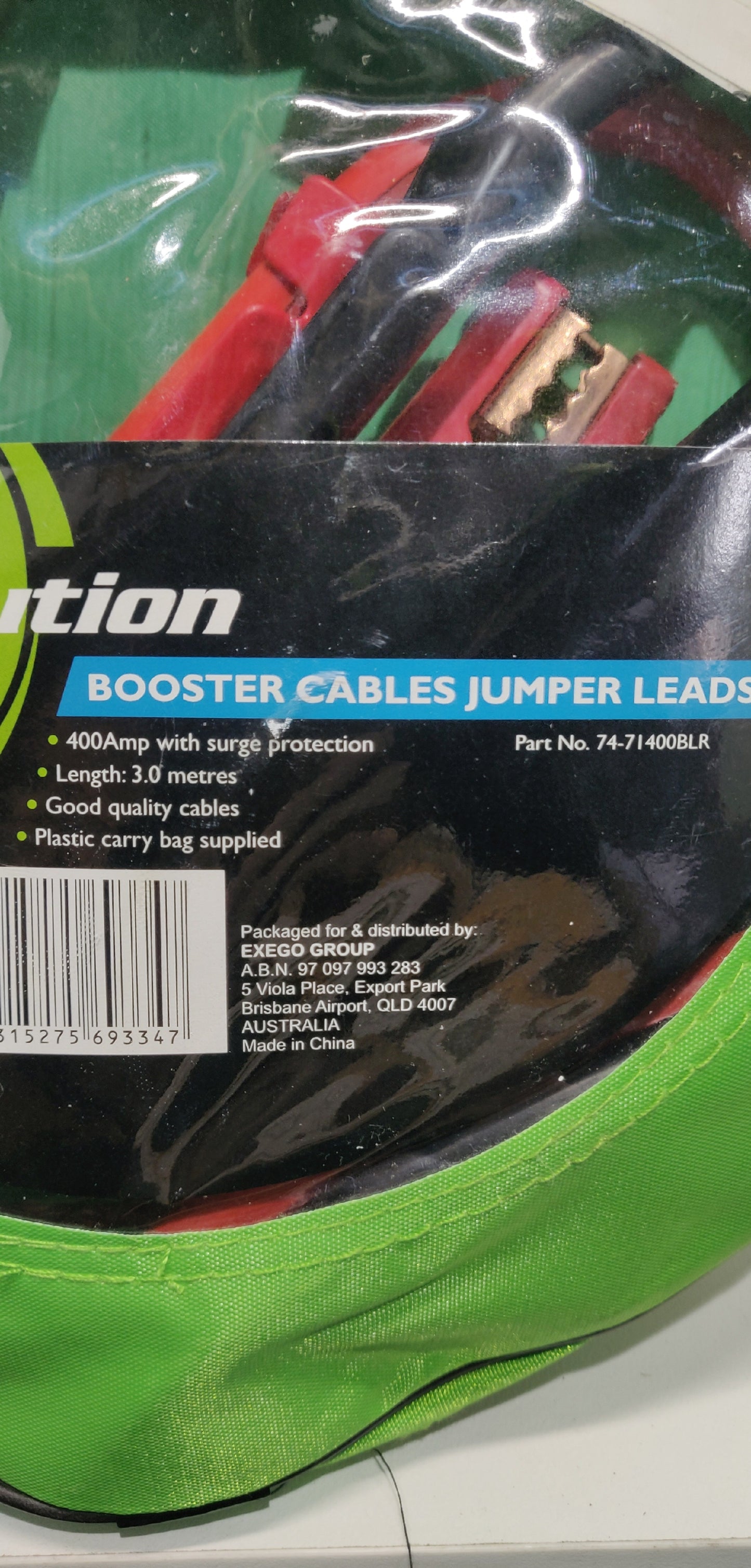 Revolution Booster Cables Jumper Leads 400A 3M surge protection 4X4 4WD Camping