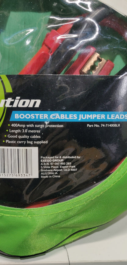 Revolution Booster Cables Jumper Leads 400A 3M surge protection 4X4 4WD Camping
