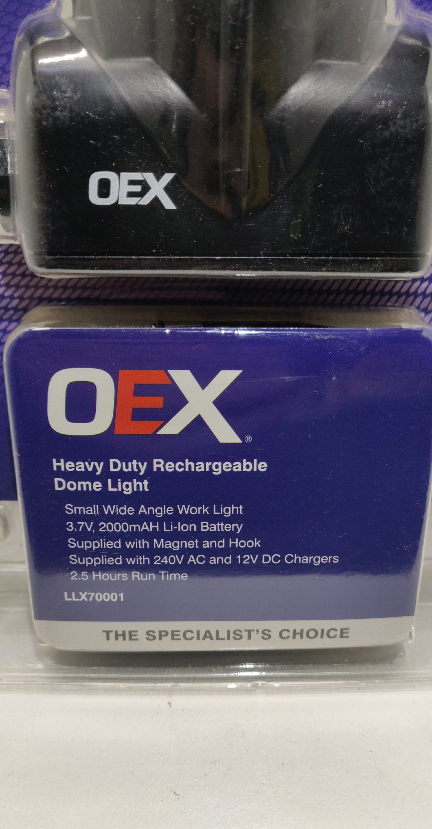 OEX Heavy Duty LED Work Light With Magnet & Hook Rechargeable LLX70001