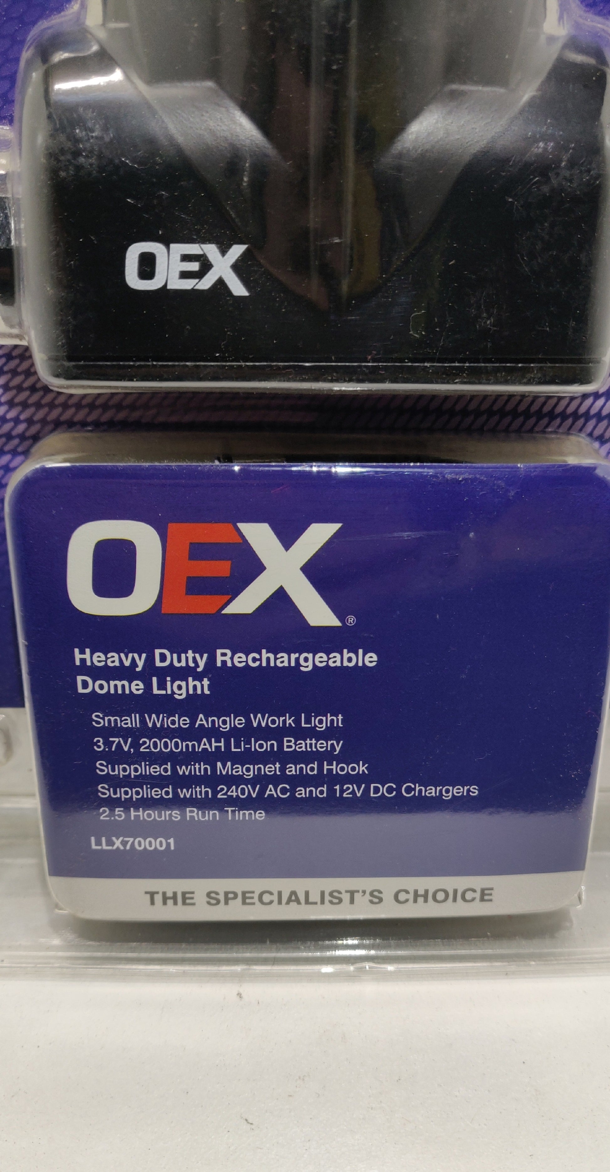OEX Heavy Duty LED Work Light With Magnet & Hook Rechargeable LLX70001