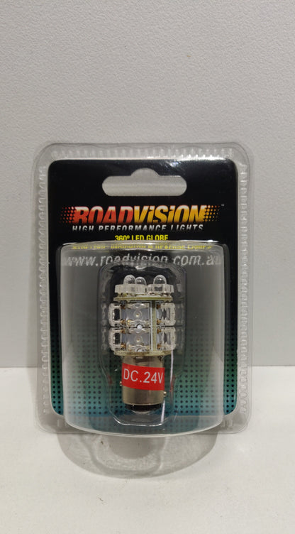 Roadvision 24V 1157 BAY15D Red LED Stop Tail globe bulb