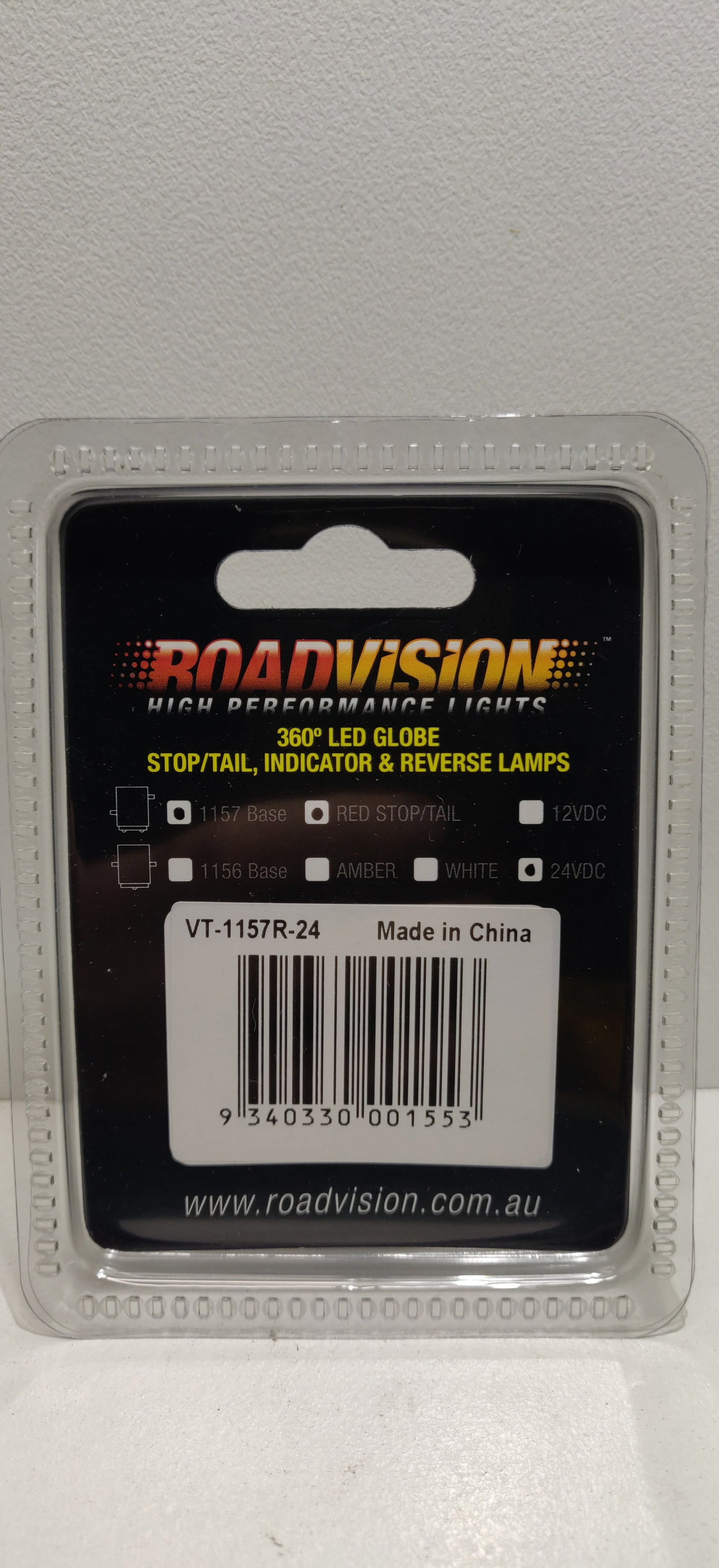 Roadvision 24V 1157 BAY15D Red LED Stop Tail globe bulb
