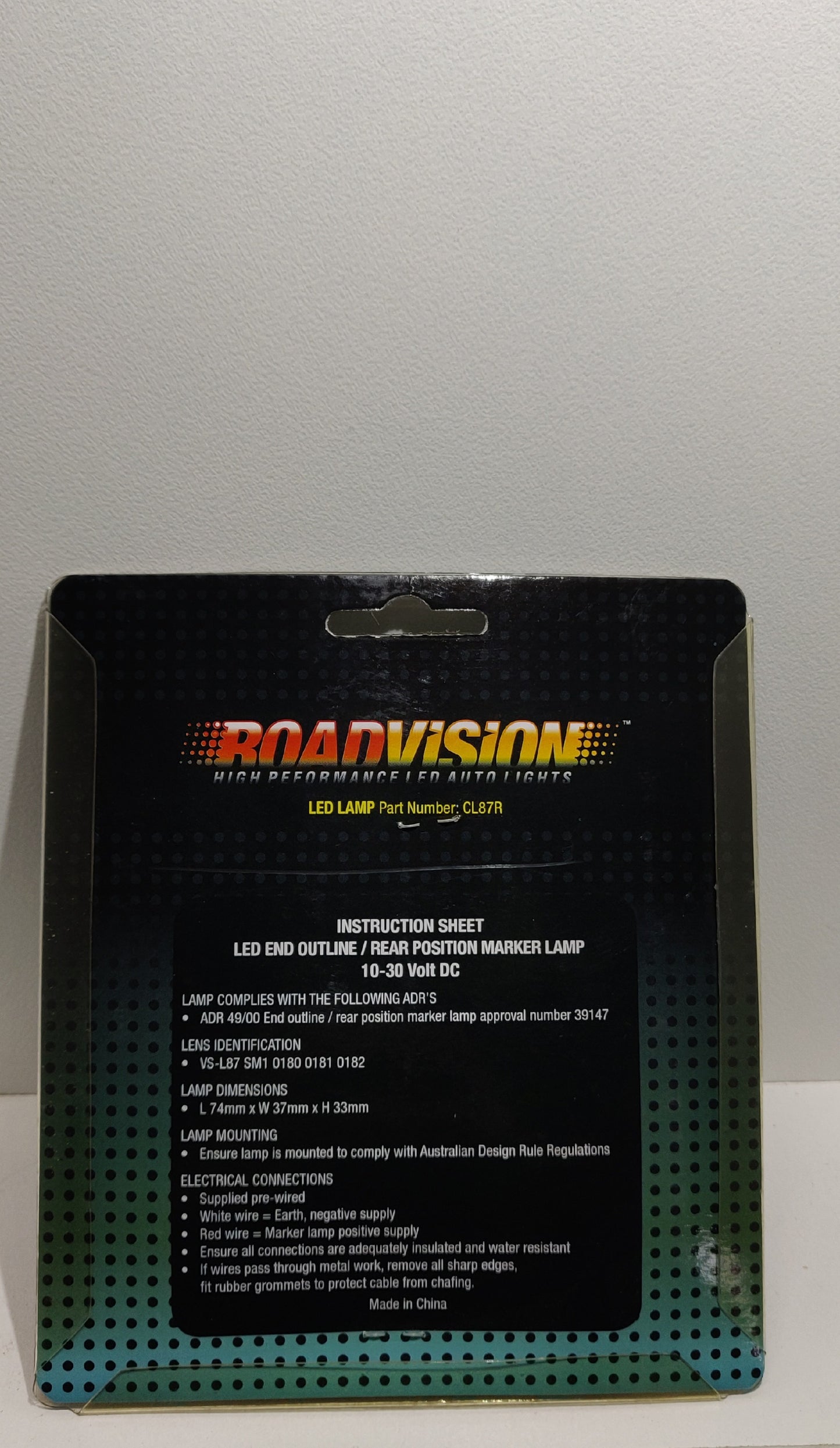 Roadvision CL87R RED LED CLEARANCE LIGHT SIDE MARKER LAMP TRAILER TRUCK CARAVAN