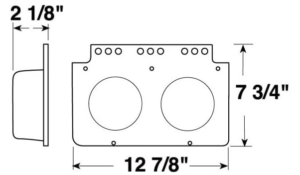 Baxters Light Module Case - Metal Twin 4" Round 426-10