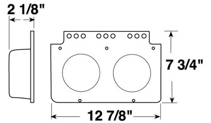 Baxters Light Module Case - Metal Twin 4" Round 426-10