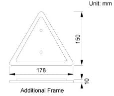 Red Triangle Reflector 150mm Safety Warning for Truck Trailer TS-02AR