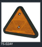 Amber Triangle Reflector 150mm Safety Warning for Truck Trailer TS-02AY