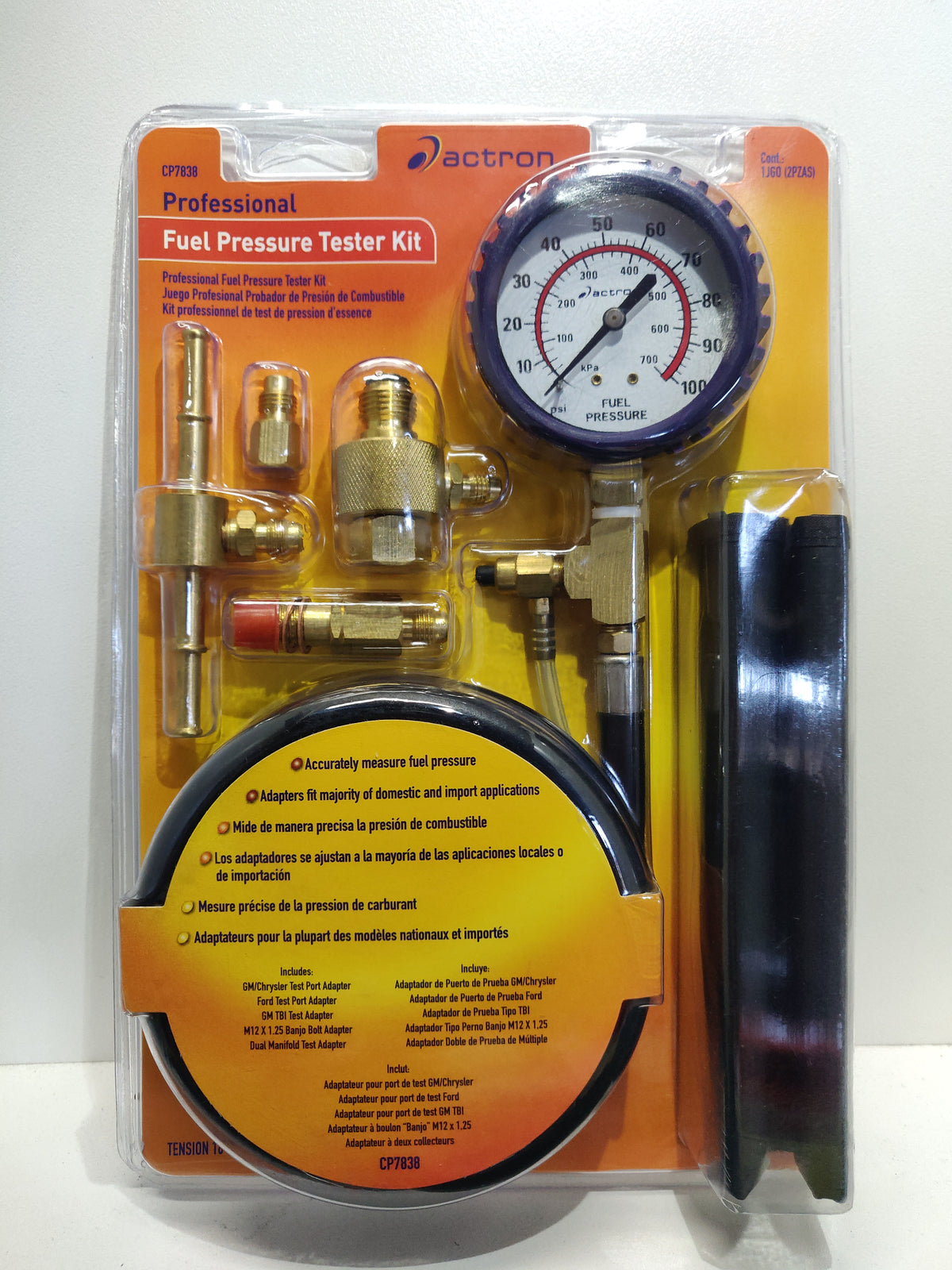Actron CP7838 Professional Fuel Injection Pressure Tester Kit