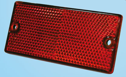 Red Retro Reflex Reflector with Dual Fixing Holes Fits Trucks Trailers Caravans 2 Pack